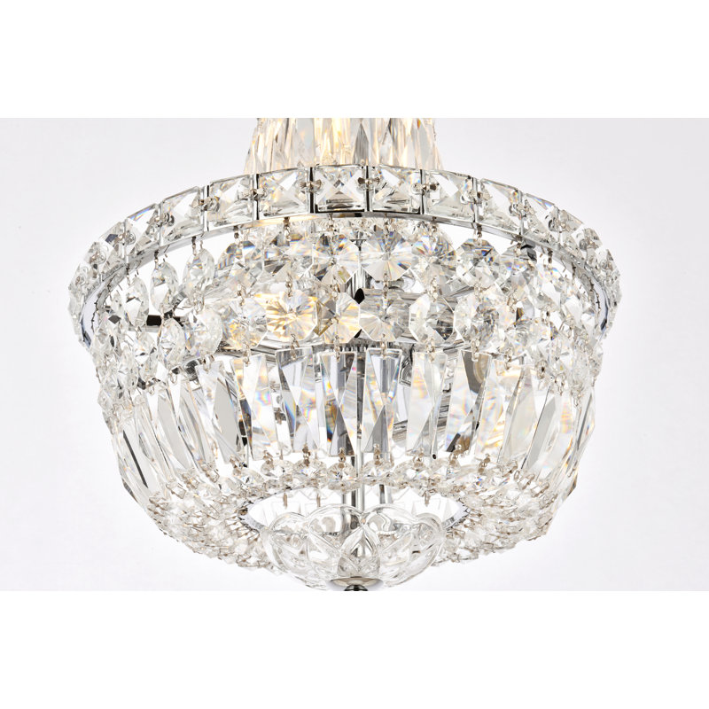 Stinnett 6 - Light Dimmable Empire Chandelier, Chrome, 16" H x 12" W x 12" D