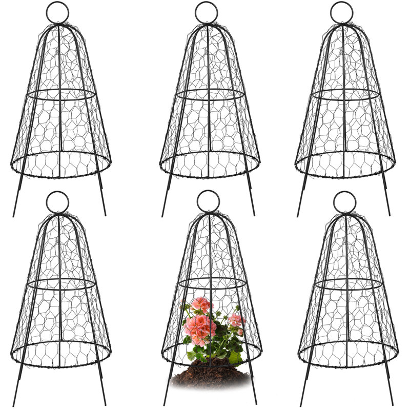 Cloche en métal pour poulet VEVOR, 6 paquets de 12,2 po de diamètre x 20 po de hauteur,
