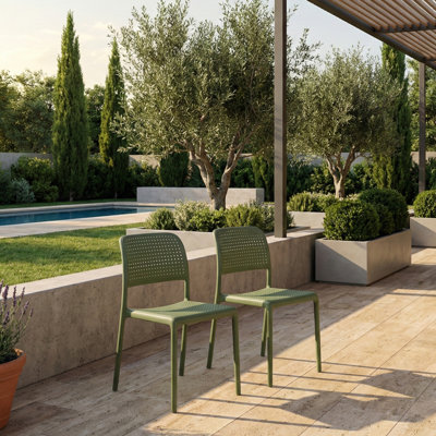 Dululu Stacking Patio Dining Side Chair