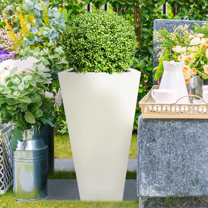Plant Pot, White, 65cm H x 32cm W x 32cm D