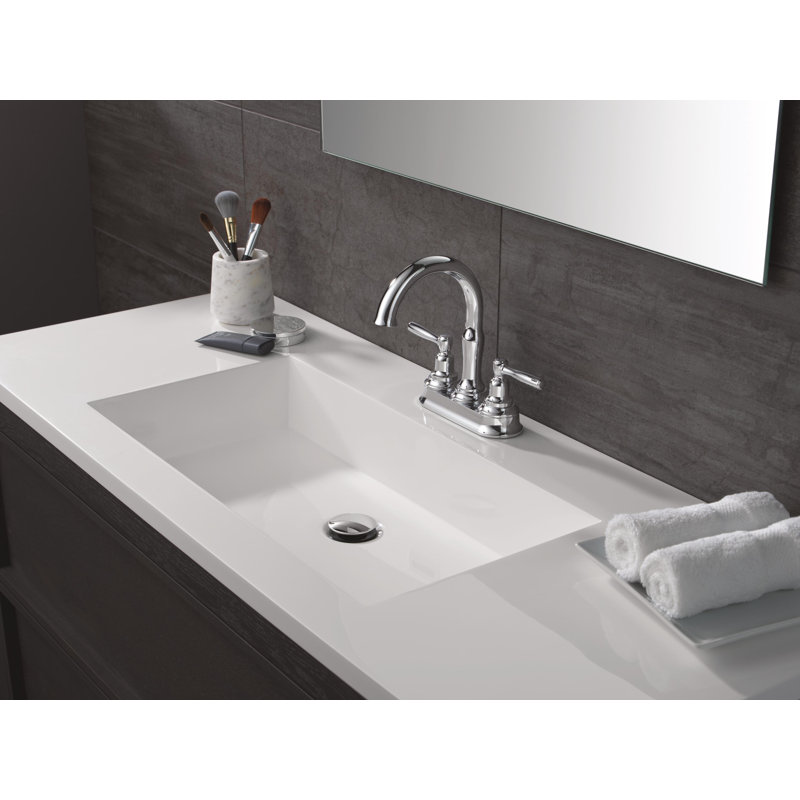 Two Handle Centerset Bathroom Faucet, Chrome