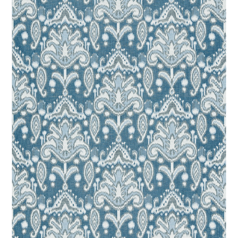 Breeze Kandira Ikat Fabric, Marine