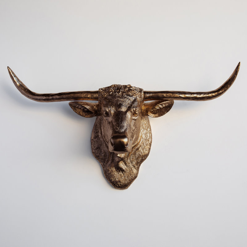 Décoration murale en faux empaillée texas
