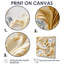 Décoration murale dorée et blanche en damas doré - grand chevron 4 pièces-604840646-604840645