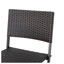 Ensemble de 2 tabourets de bar d'extérieur en osier pliable en rotin avec cadre en fer résistant aux intempéries, multicolore