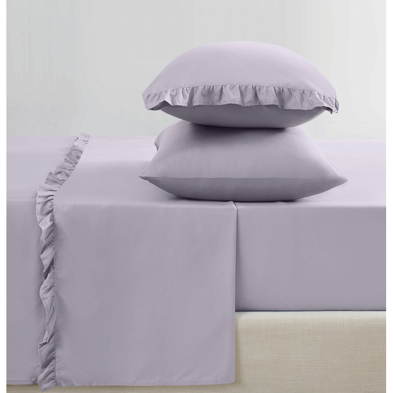 Truly Soft Solid Ruffle Sheet Set, Lavender, Twin XL