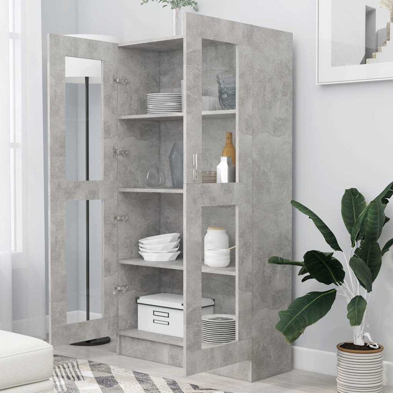 Jucel Bookcase, Concrete Grey
