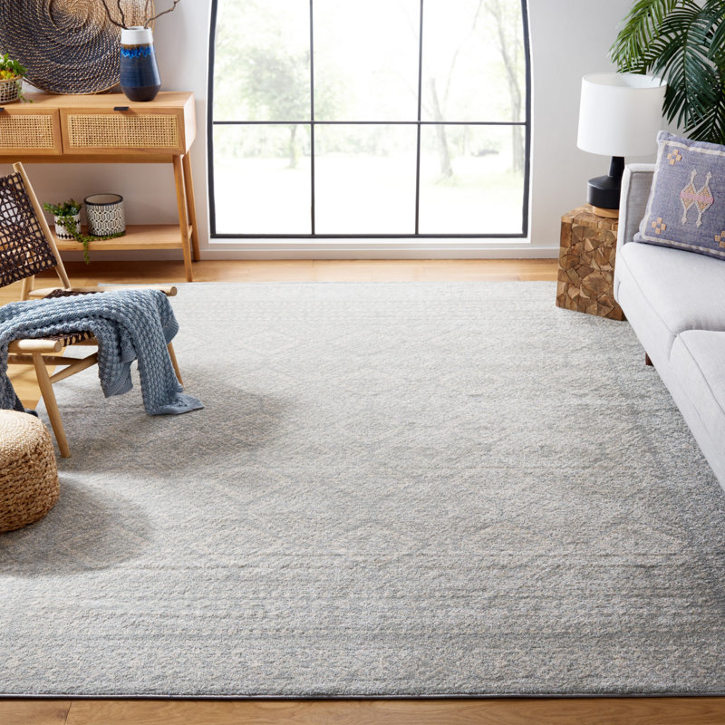 Tapis gris clair / ivoire Lorenco, Rectangle 9 pi x 12 pi