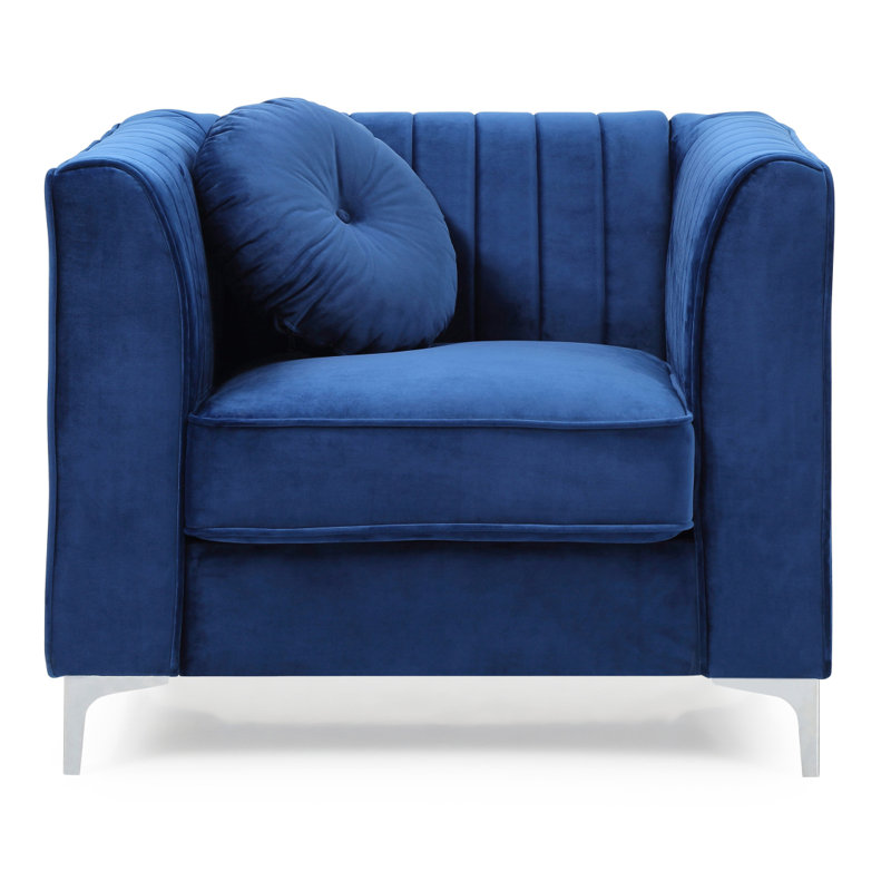 Chaise d'appoint chic bleu marine pour espaces confortables, Marine
