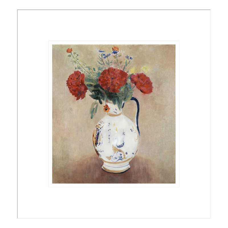 Pivoines par Odilon Redon, H 14,78 po x l 13,75 po