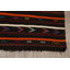 Tapis noir/orange en laine fait main kilim Anndrea