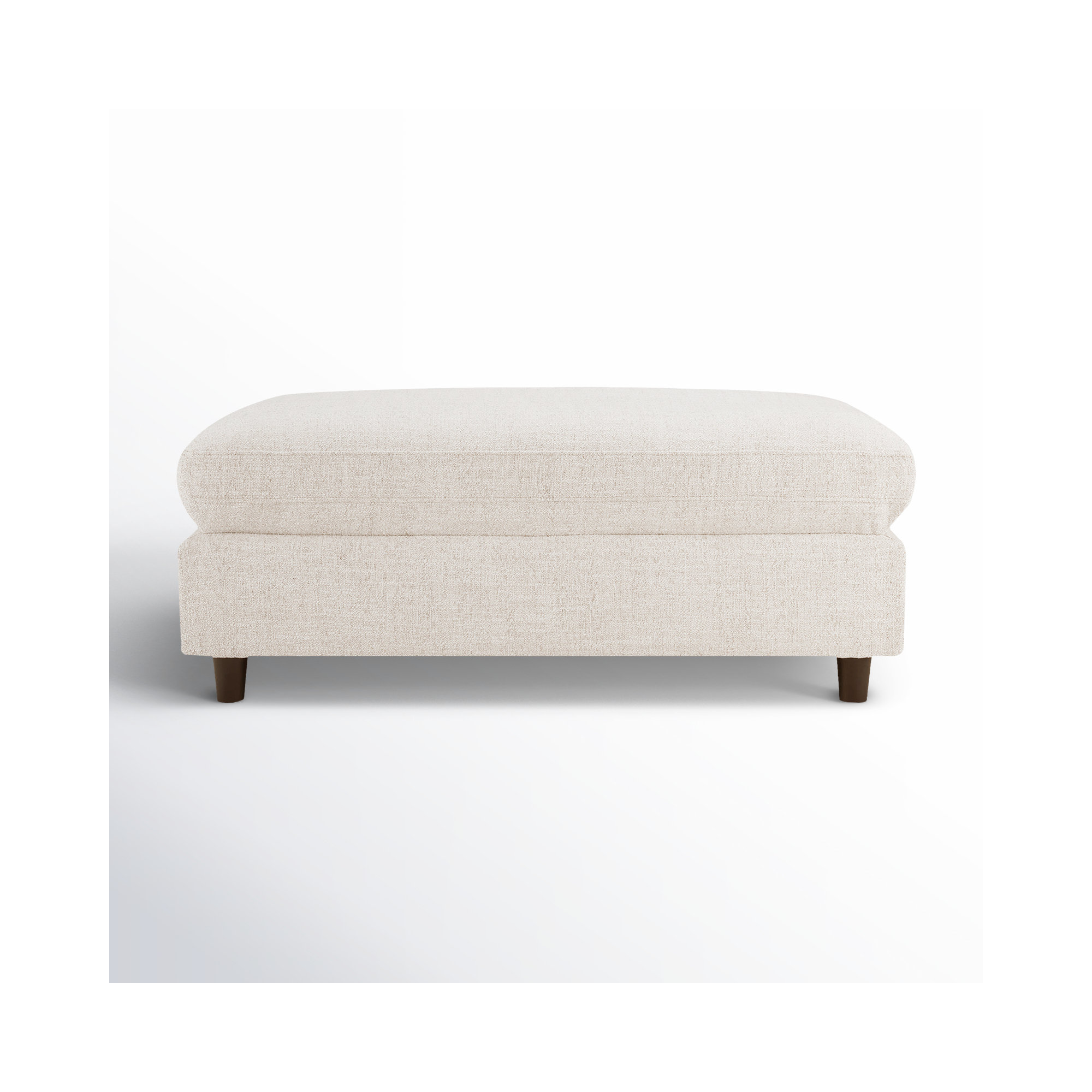 Fleetwood 45" Rectangle Upholstered Ottoman, Nathan Wheat Tweed