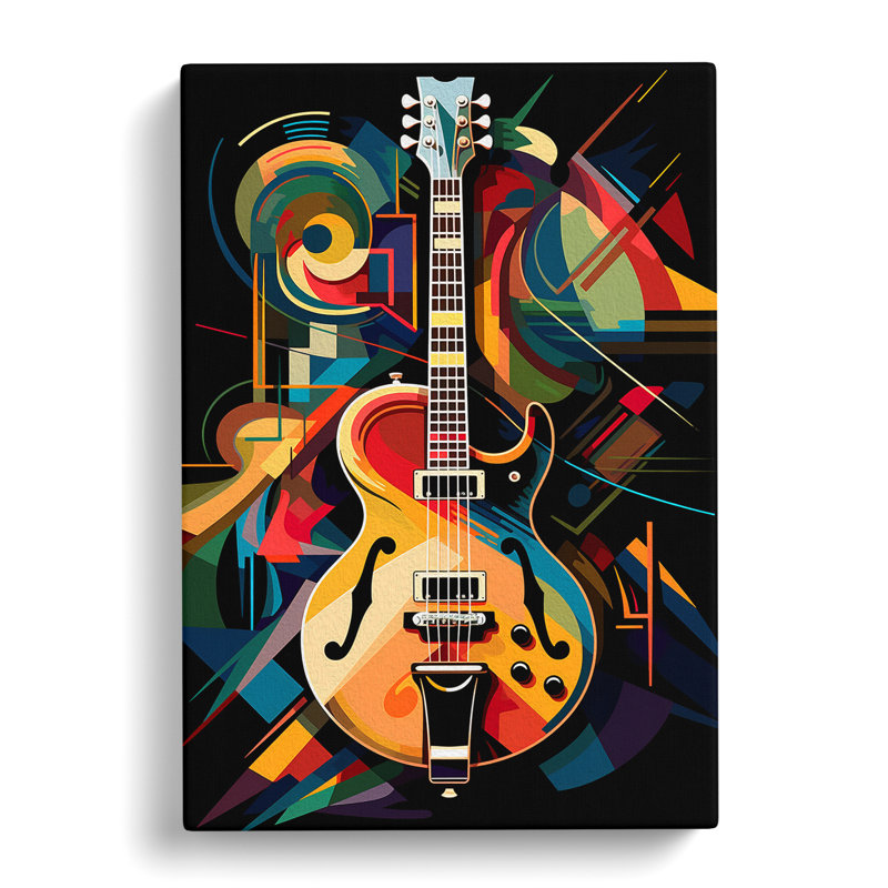 Electric Guitar Orphism - Wrapped Canvas, 50cm H x 35cm W x 3cm D