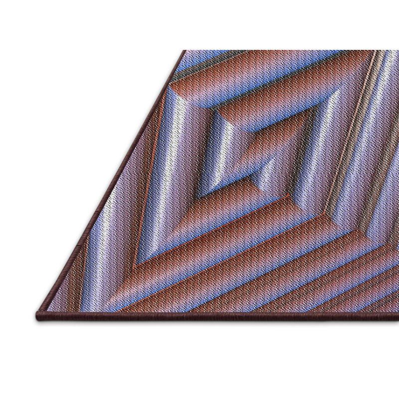 Brun Tapis décoratif, Rectangle 5 pi x 7 pi