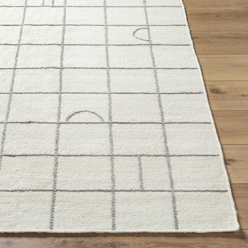 Loeb Flatweave Wool Checkered Indoor Rug, Rectangle 8' x 10'