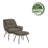 Caicedo Fabric Upholstered Accent Chair with Ottoman-1287311467