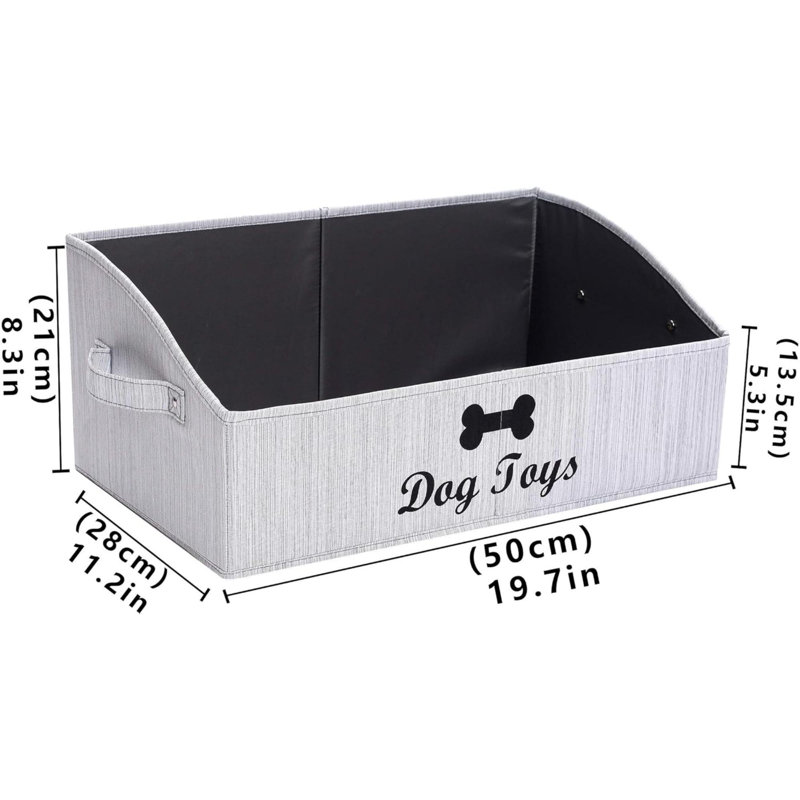 Linen-Cotton Blend Dog Toy Basket And Dog Toy Box, Dog Toy Basket Storage - Perfect For Organizing Pet Toys, Blankets, Leashes, Rope Toys, Clothing