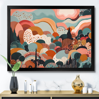 «Pink Green Minimalims Explosion I» sur toile