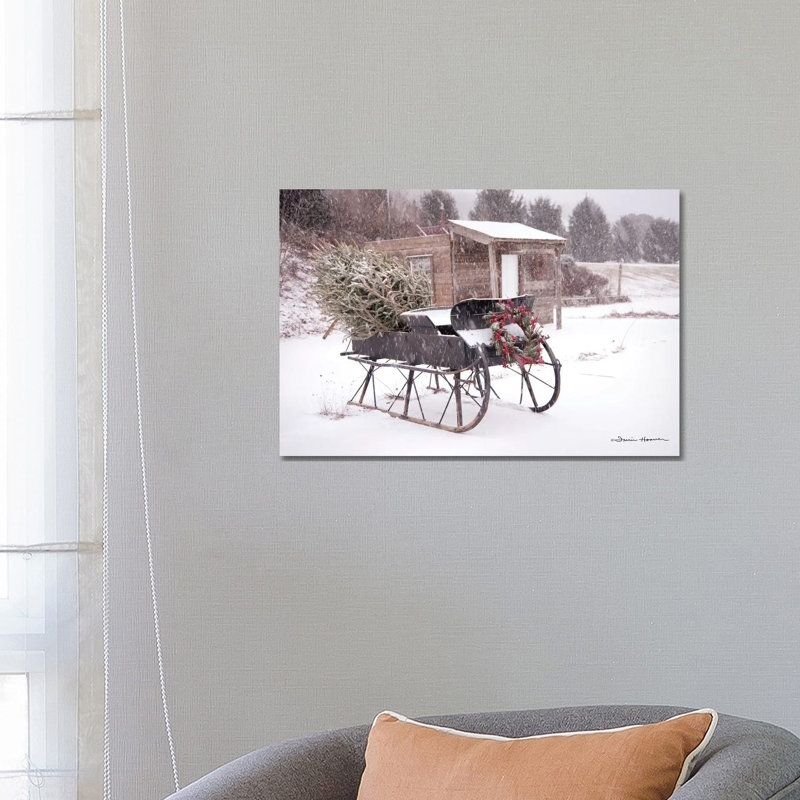 Grandpa's Sleigh by Irvin Hoover - Wrapped Canvas Print, 66.04 cm H x 45.72 cm W x 1.91 cm D