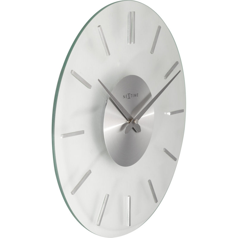 Time Piece Glass Wall Clock, 31cm