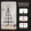 Christmas Cone Tree with Stand Black Steel-1802263297