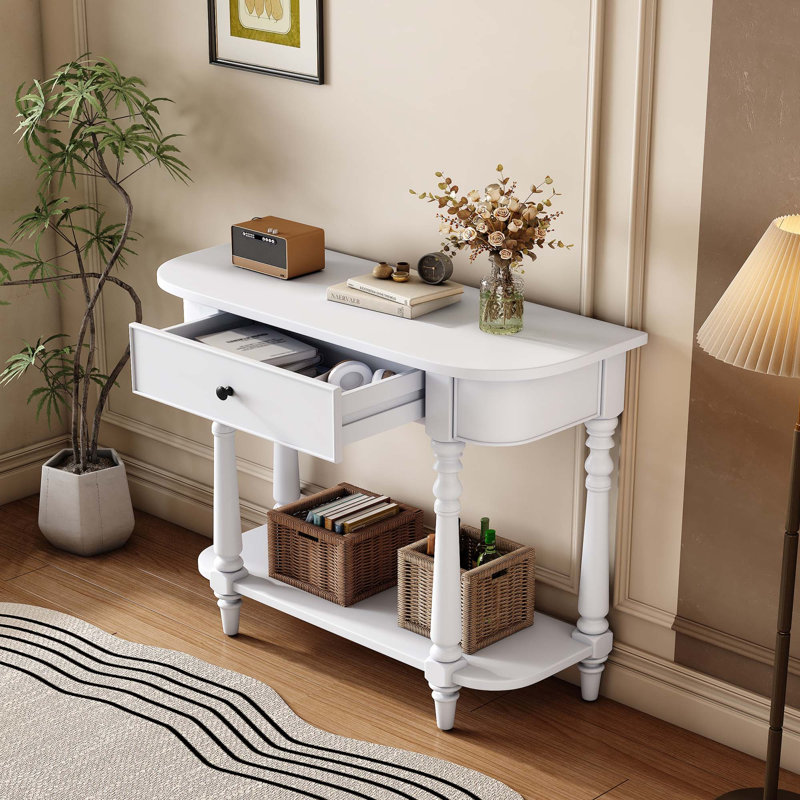Console rétro en coin, Blanc