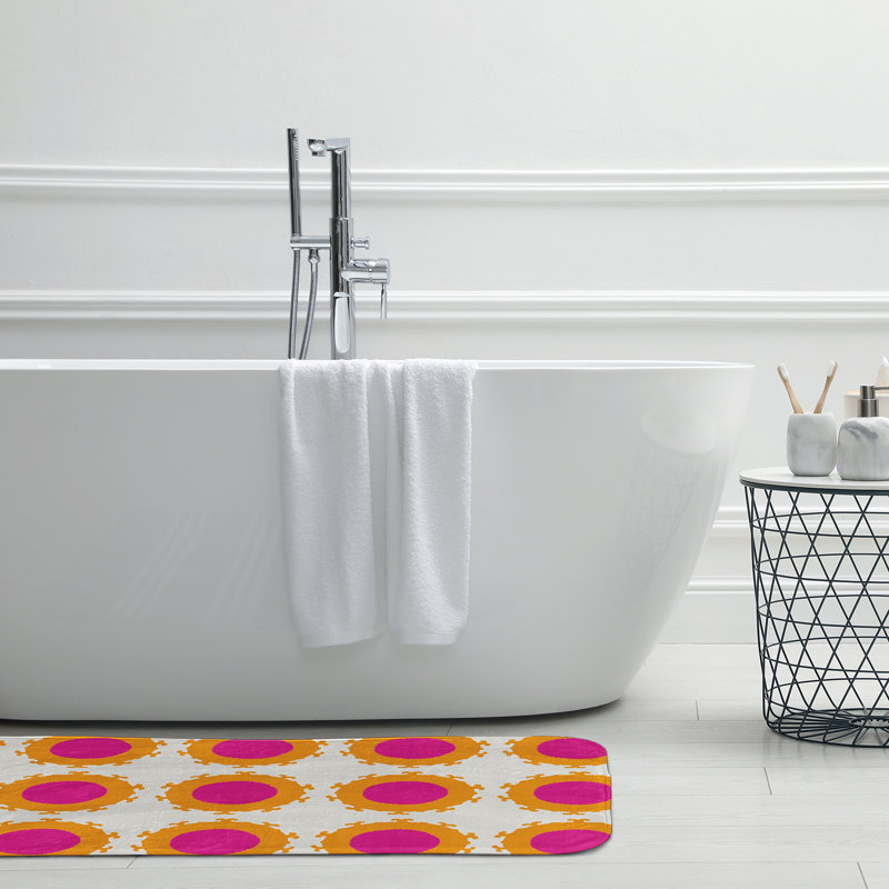 Tapis de bain Funky Junky, L 17 po x L 24 po, Rose