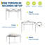 Tente de pavillon escamotable très résistante, abri de jardin extérieur pour abri de soleil, imperméable, installation à un bouton, blanc, 3M (3M)-125824296-125824295