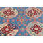 Tapis oriental unique géométrique moderne bleu 4 x 6 One-of-a-Kind