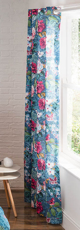 Floral Garden Single Curtain Panel