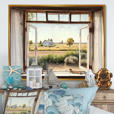 «Window to Landscape Views I - Farm Landscape», art mural