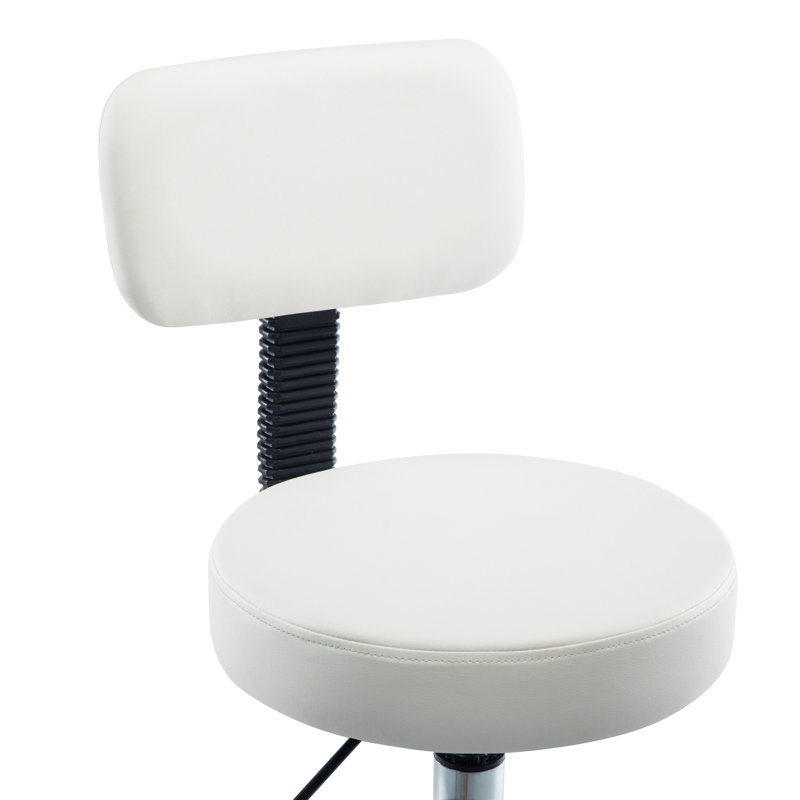 Ivery Office Chair with Adjustable Height Office Chair, Faux Leather Desk Chair, Kneeling Chair with Footrest, White