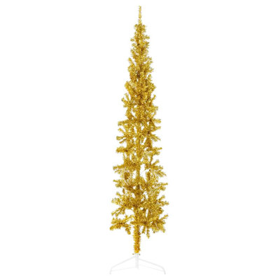 Moitié de sapin de Noël artificiel avec support
