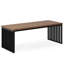 Double bureau d'ordinateur pour 2 personnes - poste de travail industriel très long avec structure en métal robuste, grande table d'étude double pour le bureau à domicile-920567988