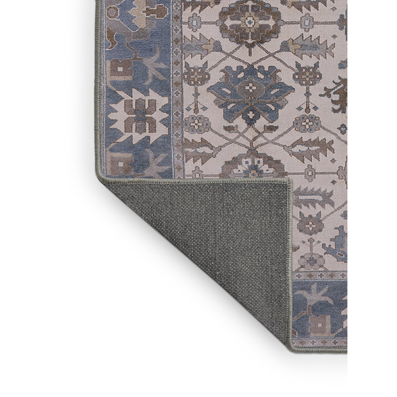 Tapis oriental bleu / beige / brun Arman, Rectangle 6 pi x 9 pi