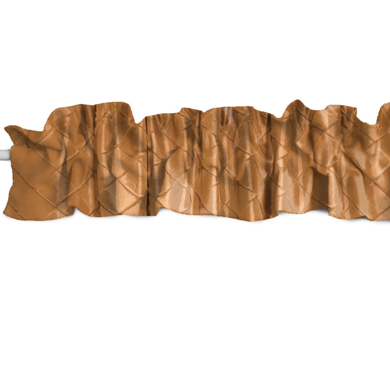 Pintuck Tailored Window Valance, Champagne, 58"W x 5"L