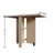 Folding Dining Table, Versatile Dinner Table With 2 Wheels And 2 Storage Racks