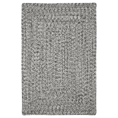 Avdyl Solid Color Olefin Rectangle 8' x 10' Area Braided Rug in Light Gray