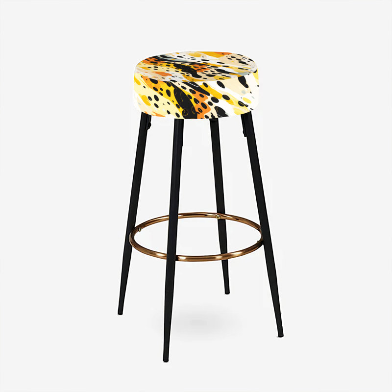 Ensemble de 2 tabourets de bar Modern Fusion - orange et noir Fusion III