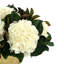 Hydrangea and Magnolia Leaf Arrangement in a Metal Vase