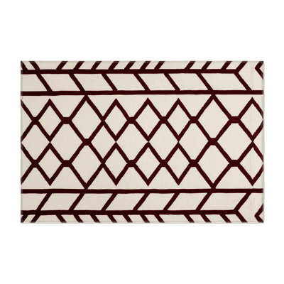 Trellis Beige Indoor and Outdoor Area Rug