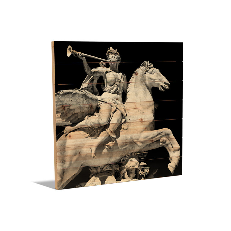 Reproduction d'art mural en bois - Statue équestre par Philippe Hugonnard