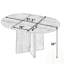 Table de salle à manger ronde en bois massif, extensible avec rallonge de 16 pouces pour des espaces de salle à manger et de vie polyvalents-130117934