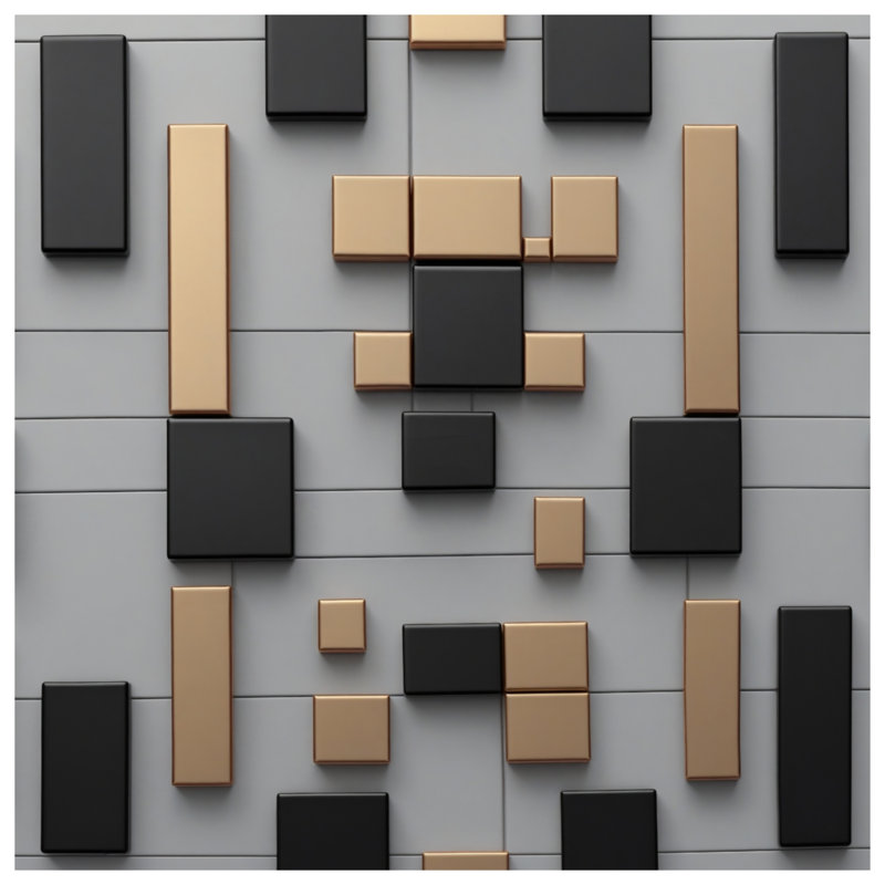 Couvertures rectangulaires noires et bronze, 60in W x 80in H