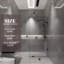 36 po X P 78 po H Porte de douche à panneau simple sans cadre H 3/8 po Verre transparent-116584588