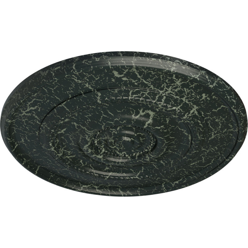 30 po x P 2 1/4 po médaillon de plafond Dylar (convient aux auvents jusqu'à 6 1/4 po), Tortue peinte craquelé