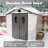 8ft×6ft Outdoor Durable Resin Storage Shed-132422457
