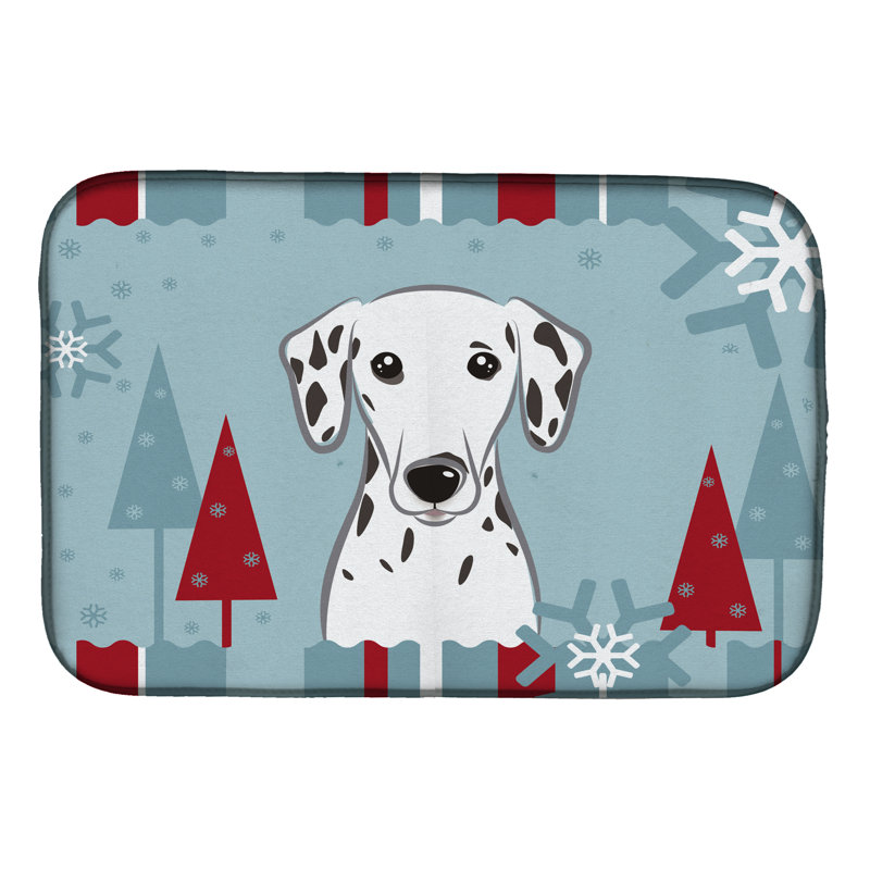 Tapis de séchage dalmatien de noël winter
