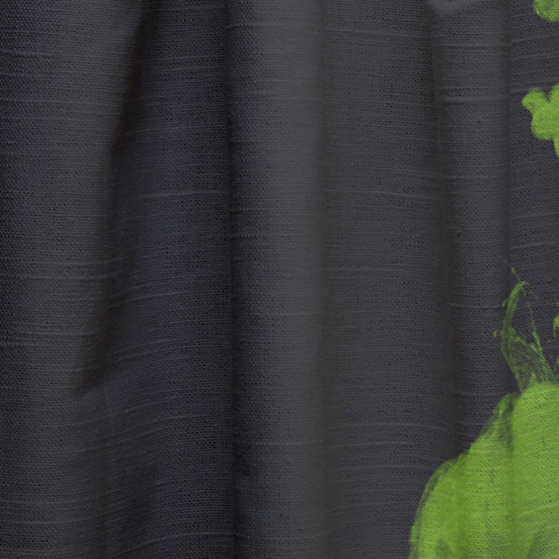 Vert et jaune, luxe abstrait, art fluide I - rideau abstrait - obscurcissant - 1 panneau, L 52 po x L 63 po