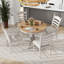 Ensemble de salle à manger 5 pièces avec table ronde extensible et 4 chaises à dossier échelle-826981329-826981335-826981332